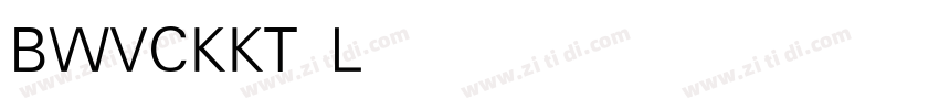BWVCKKT Light字体转换